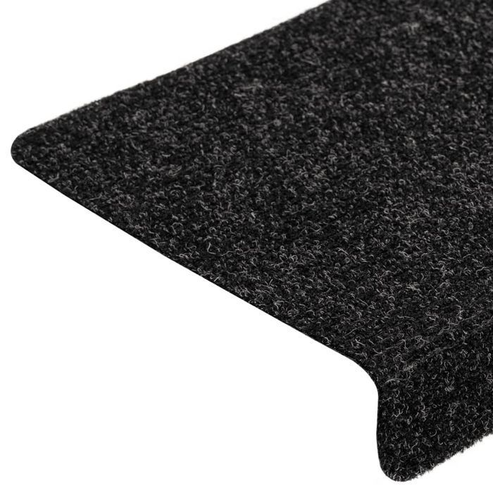 vidaXL Nakładki na schody, 5 szt., czarne, 65x21x4 cm