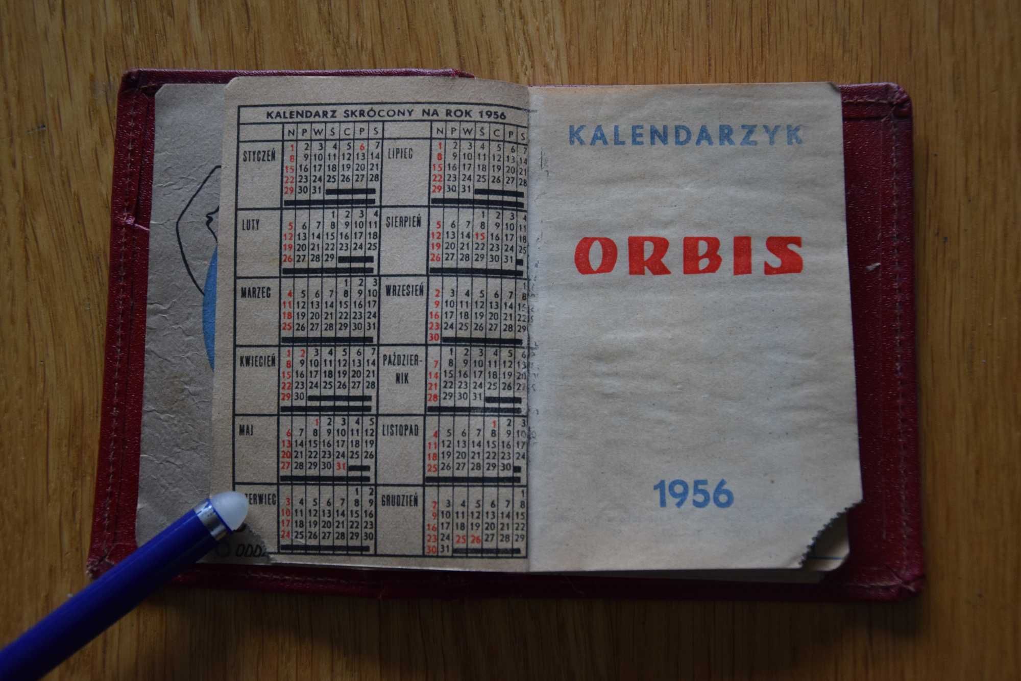 Kalendarzyk Orbis 1956