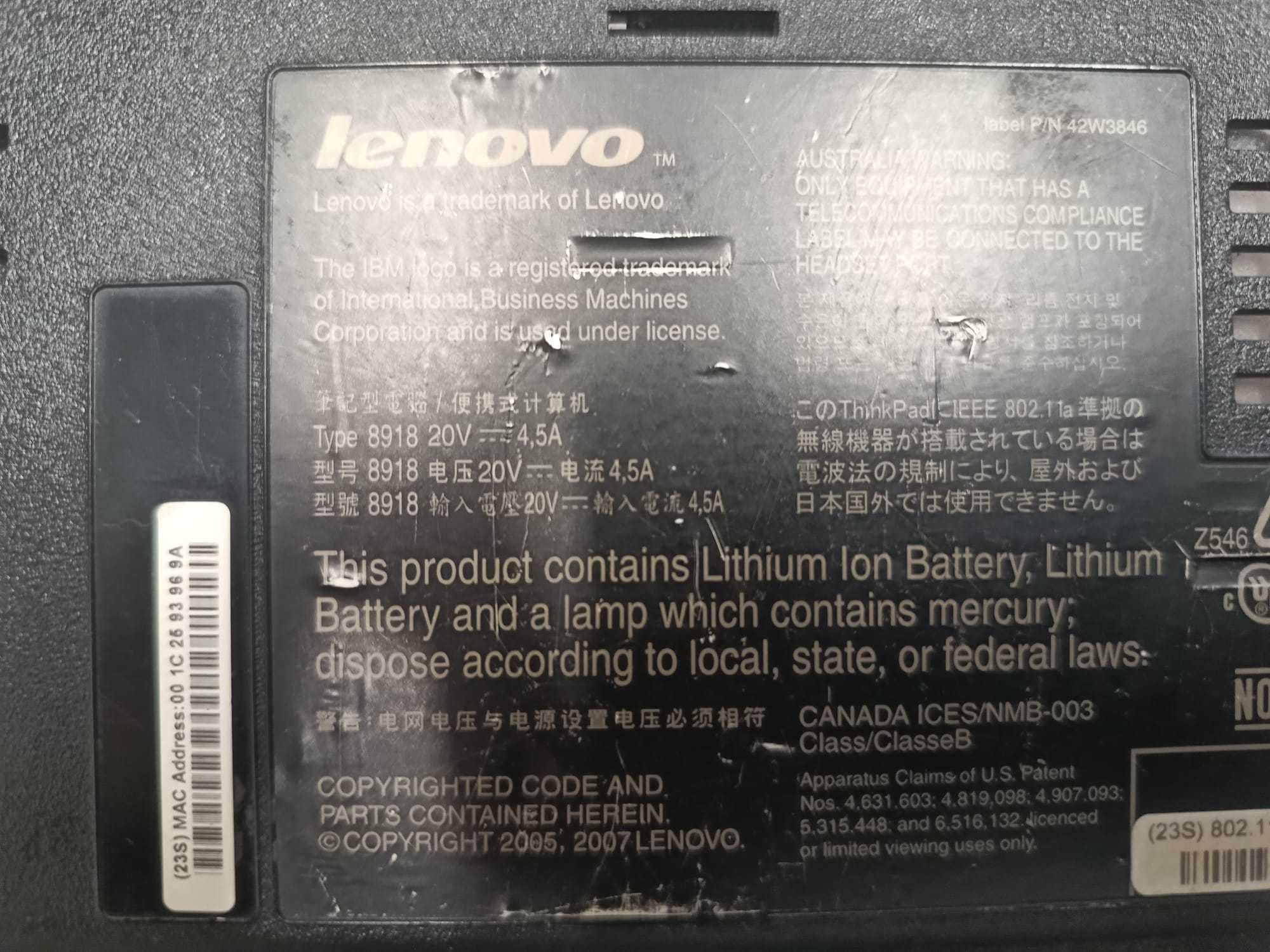 dolna obudowa do lenovo thinkpad R1i