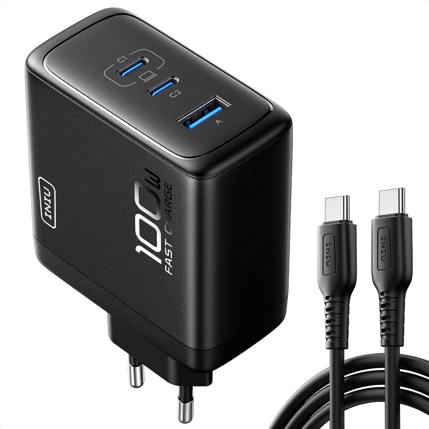 [Novo] Carregador USB 100W GaN, 3 USB, Fast Charge!