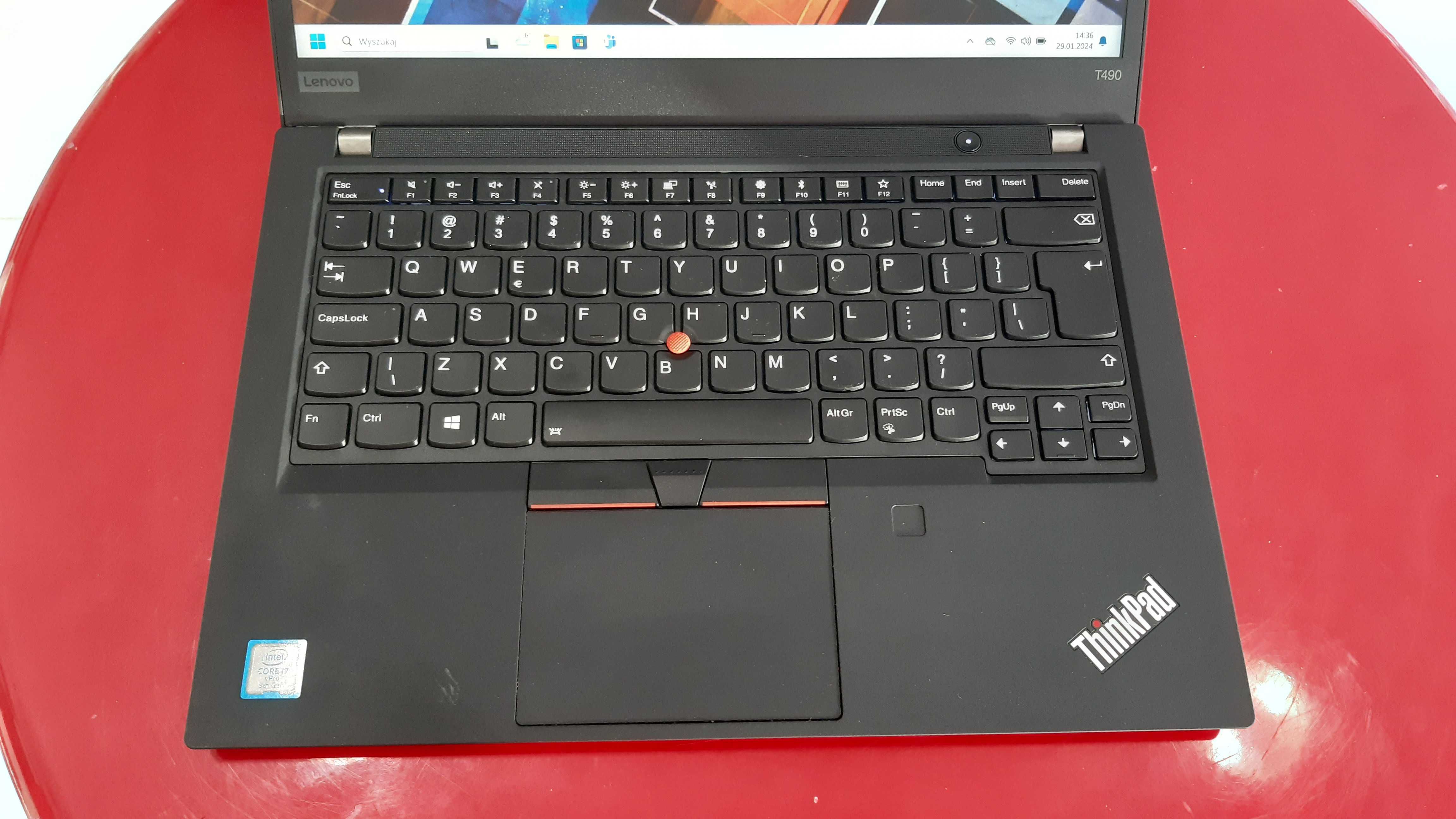 Laptop Lenovo ThinkPad T490 14" i7-8665u 24GB/512SSD IPS FV23 Raty0%