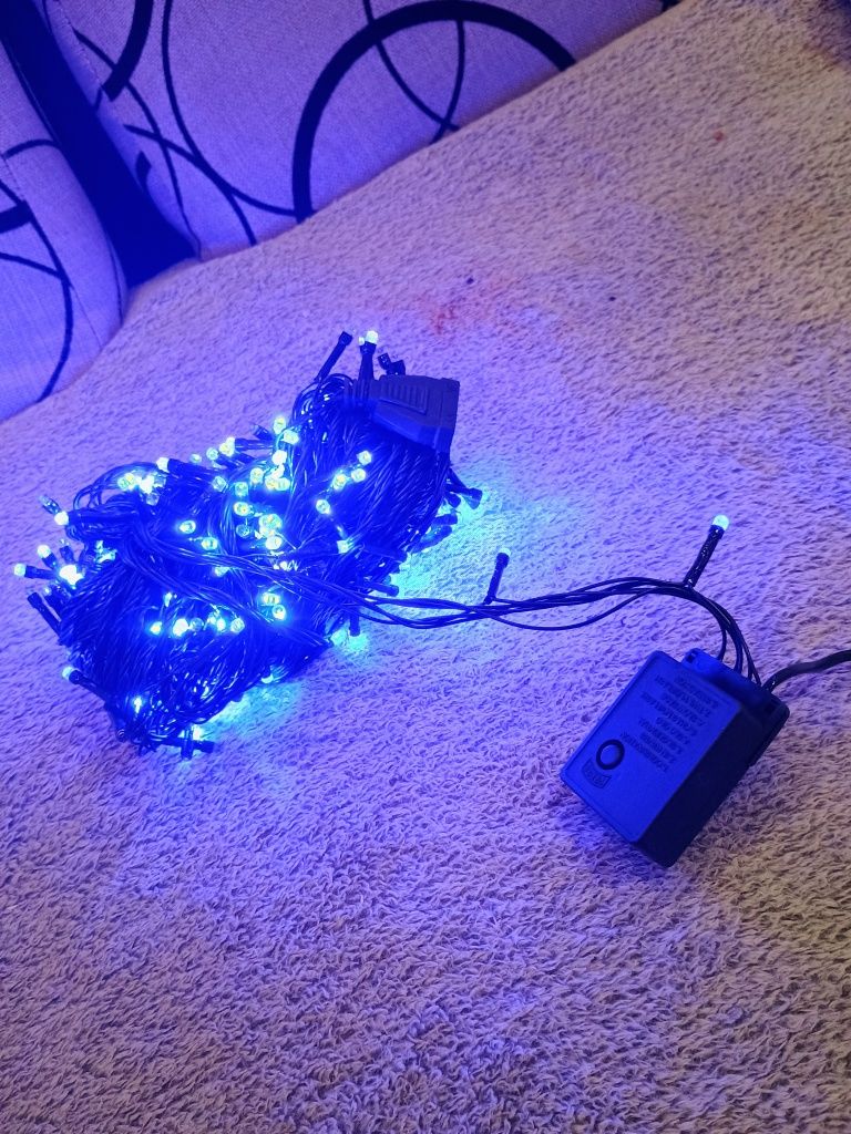 Lampki 300led niebieski