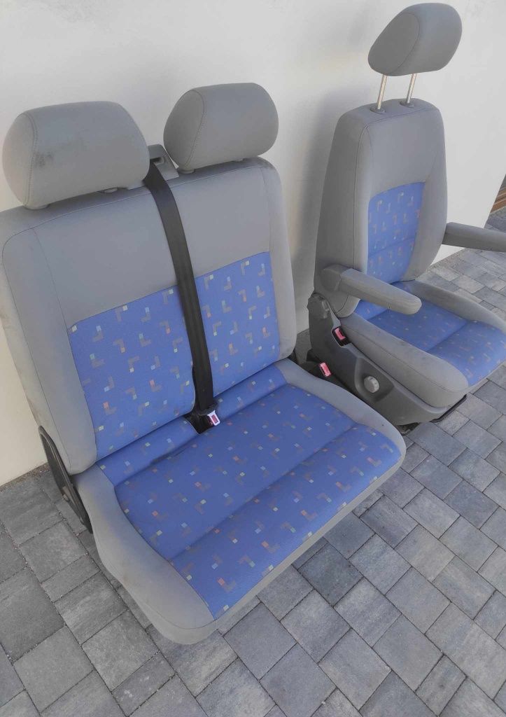 Dwójka różne wzory kanapa ławka VW T5 T6 T6.1 wymiana na pojedynczy