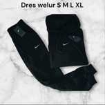 Czarny dres welur XL