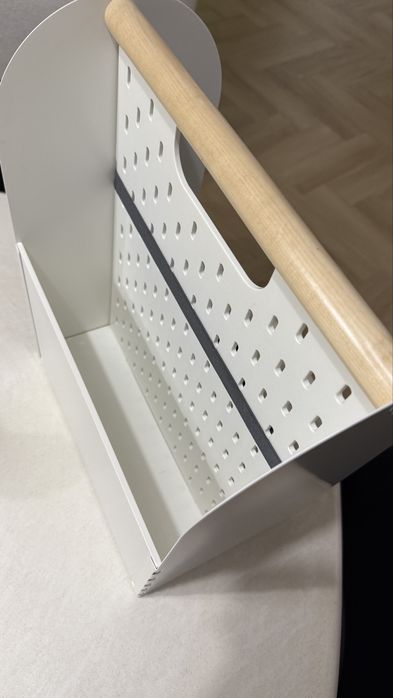 Organizer na biurko Ikea Vattenkar bialy metalowy