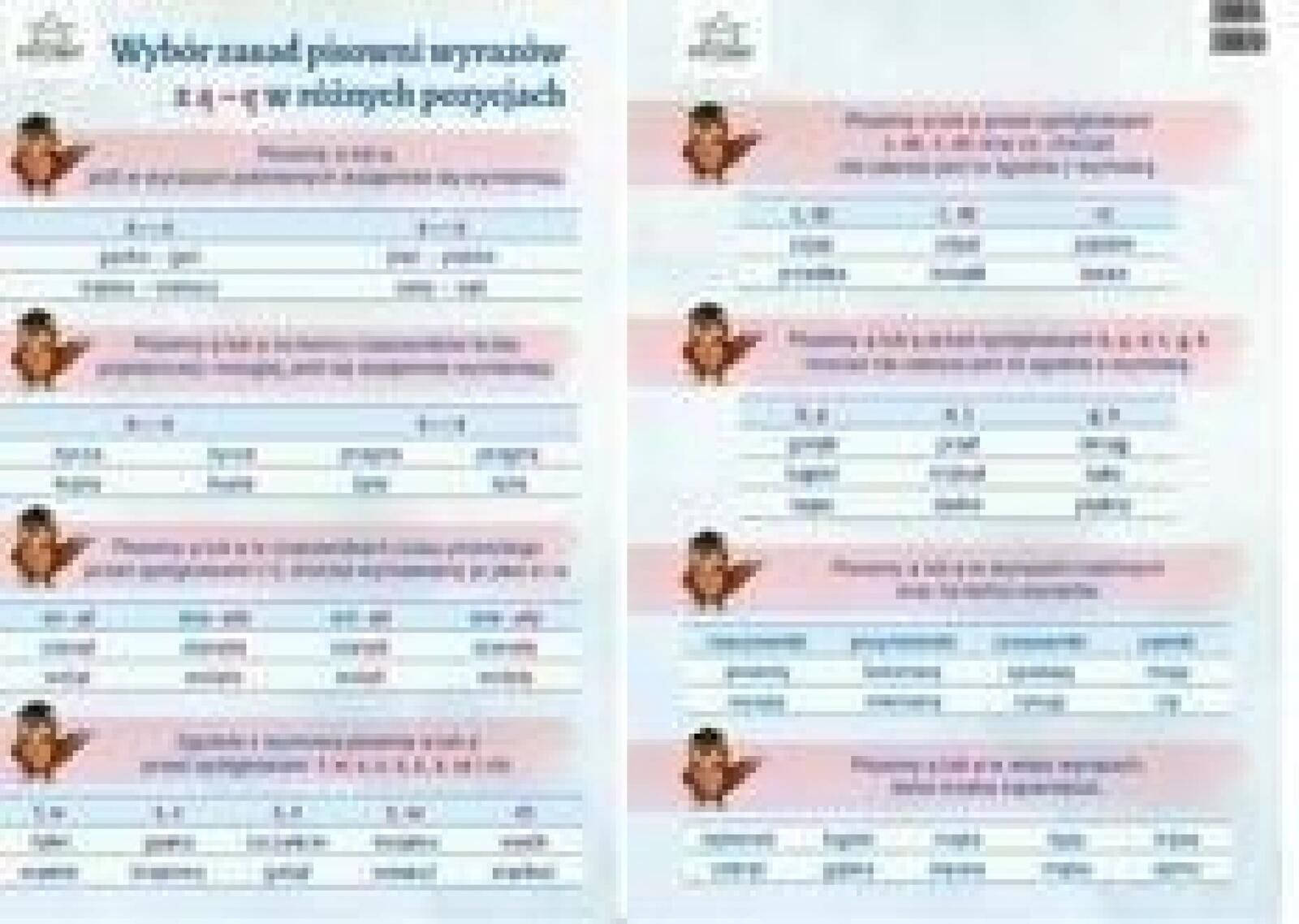 Plansze ortograficzne - zestaw 12 plansz Wydawnictwo Pryzmat Rok