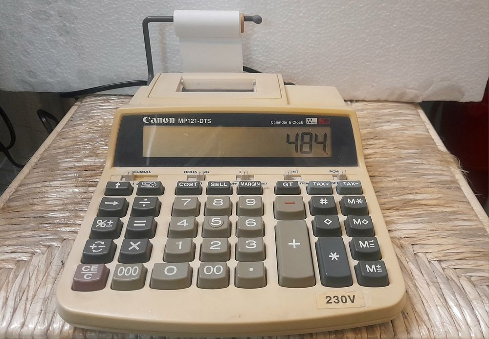 Calculadora de secretária de rolo da Canon