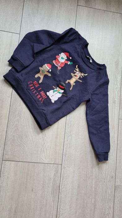 Świąteczna bluza dla chłopczyka na święta mikołajki mikołaj renifer