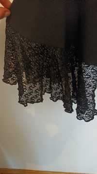 40 M spódnica z gipiurą elegancka czarna