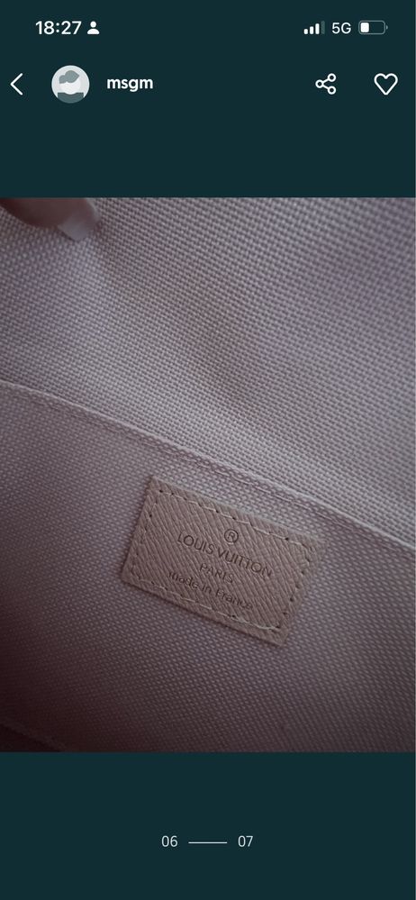 Torebka Louis Vuitton lv felicie monigram biala krata