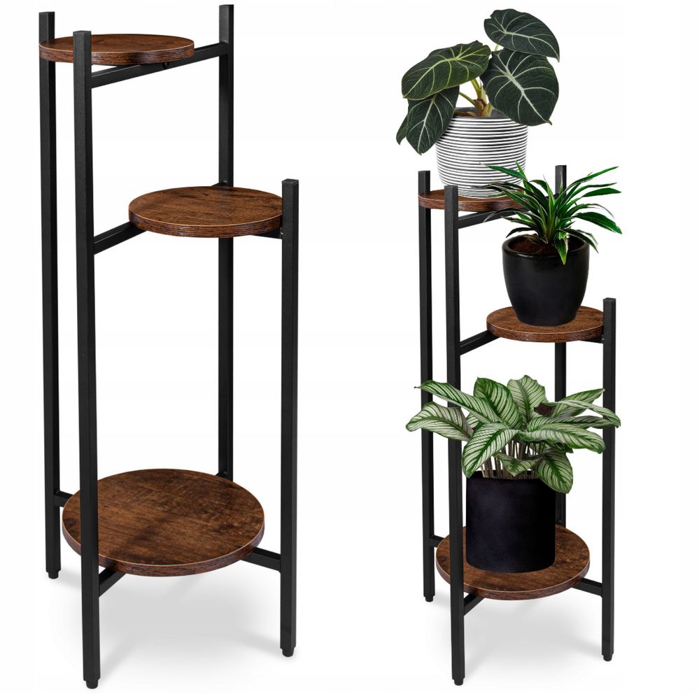 Stylowy i solidny kwietnik stojący rustykalny loft 80cm