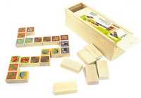 Domino dla dzieci Zwierzęta świata Bajo gry drewniane