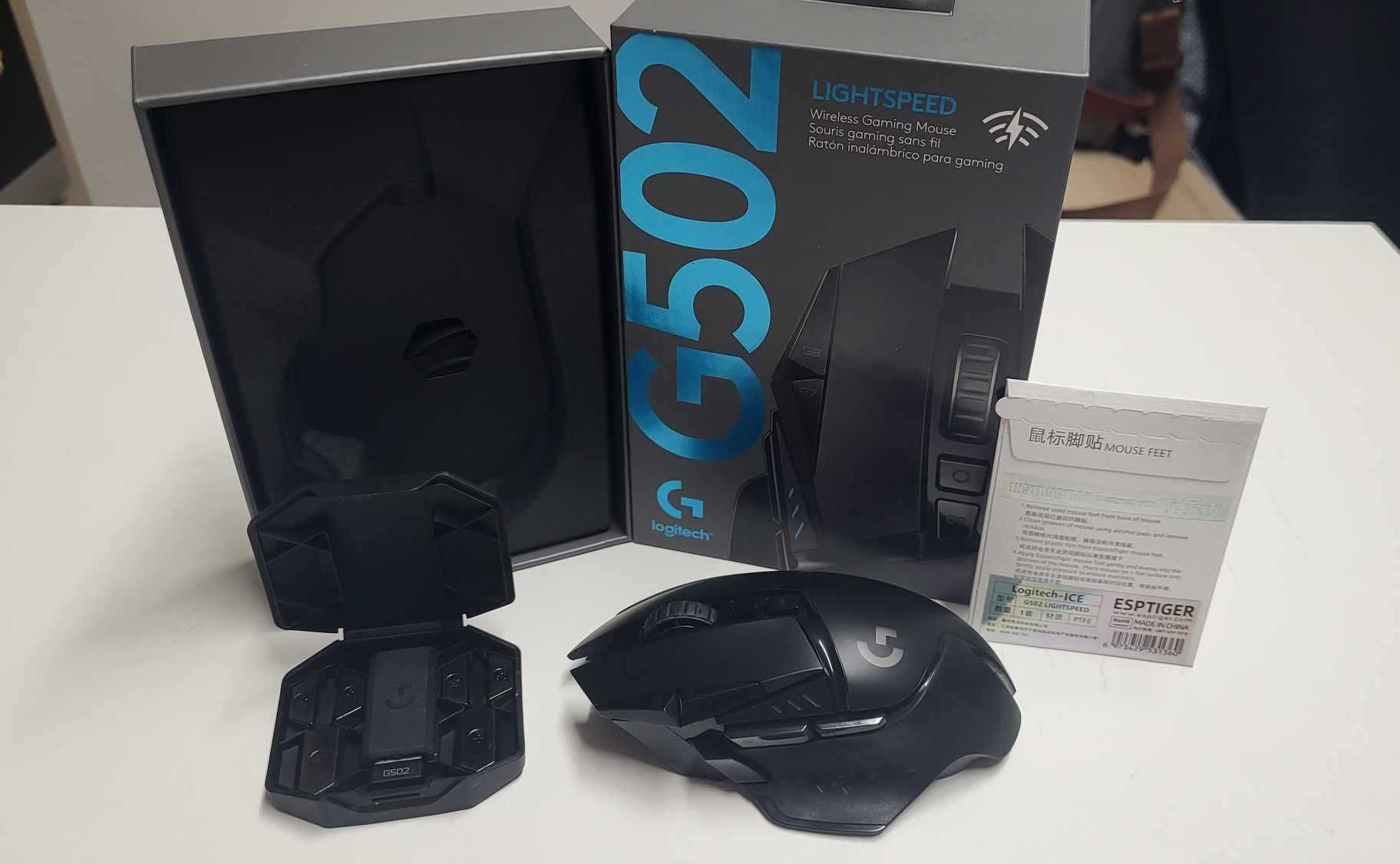 Rato Logitech G502 Lightspeed Wireless Gaming + Skates Tiger Ice