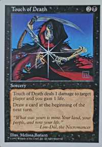Magic the Gathering  - Touch of Death  - 5th Edition