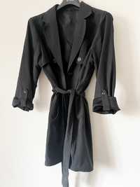 Czarny krótki płaszcz vintage parka rozm od XS- M
