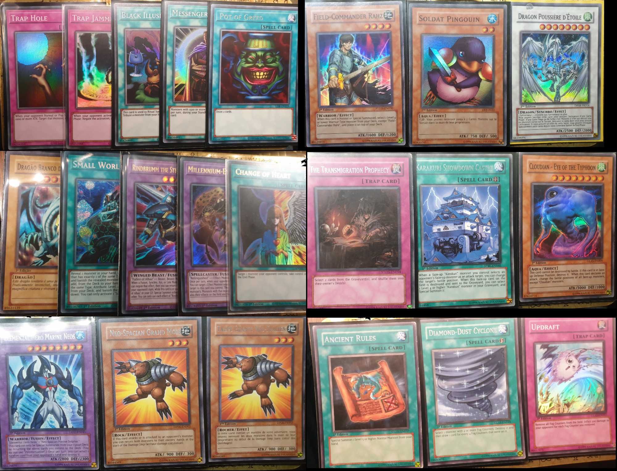 Cartas Yu-Gi-Oh raras / semi-raras