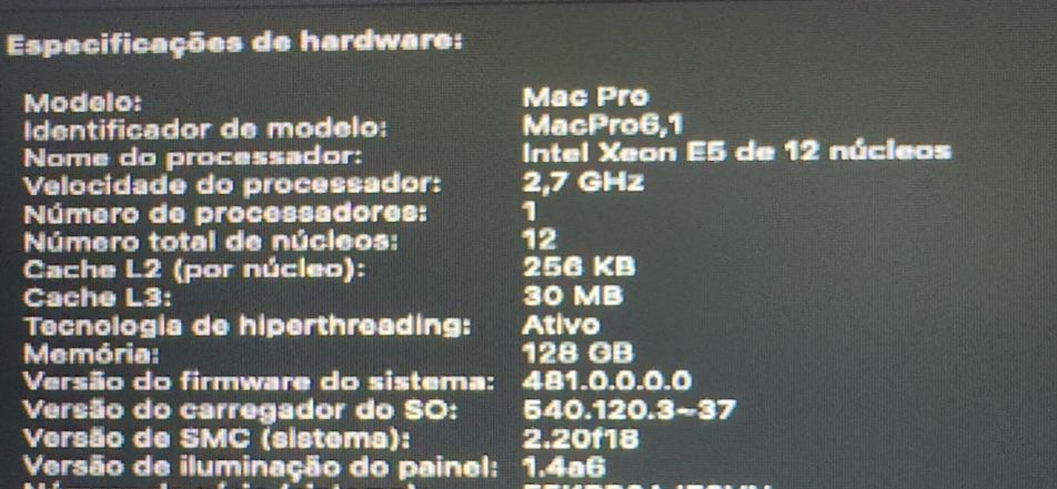 MAC PRO 2013 “O MONSTRO”!O mais top de Portugal.Único com GPU D700 6GB