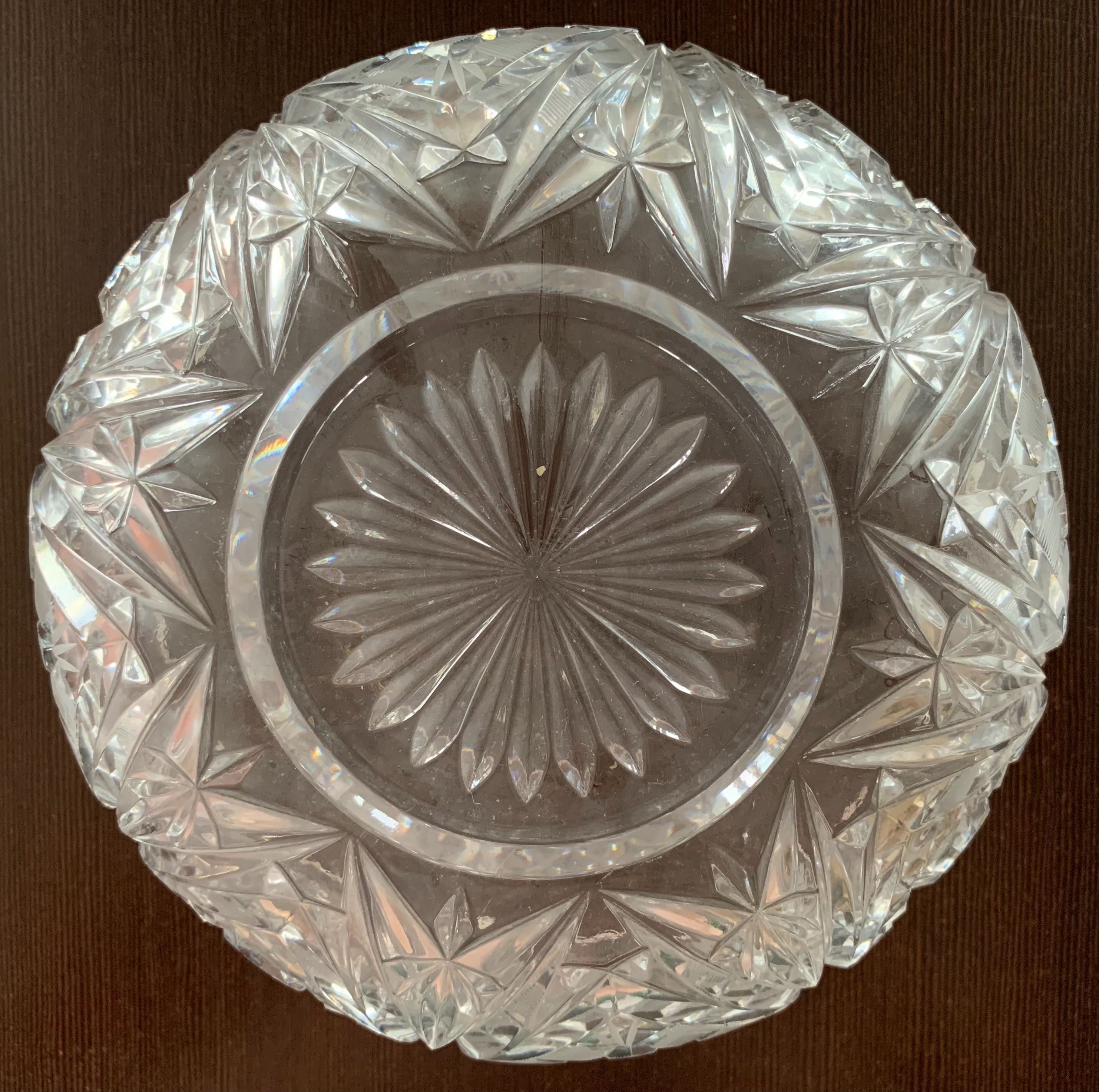 Хрусталь богема богемия bohemia конфетница салатница чехословакия ваза
