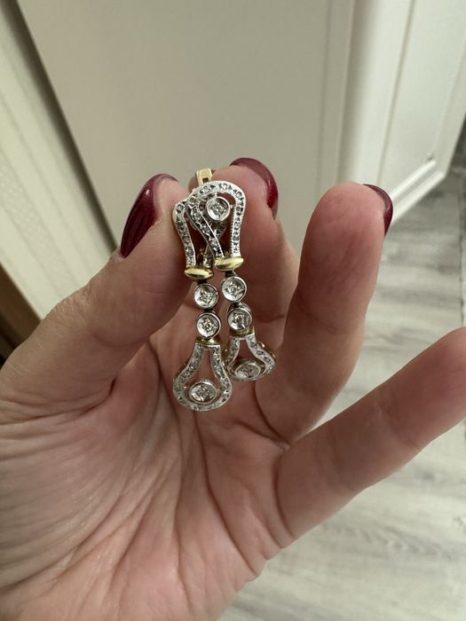 Серьги з брильянтами 585 проба