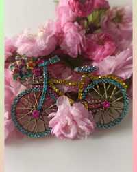 Broszka kolorowy rower
