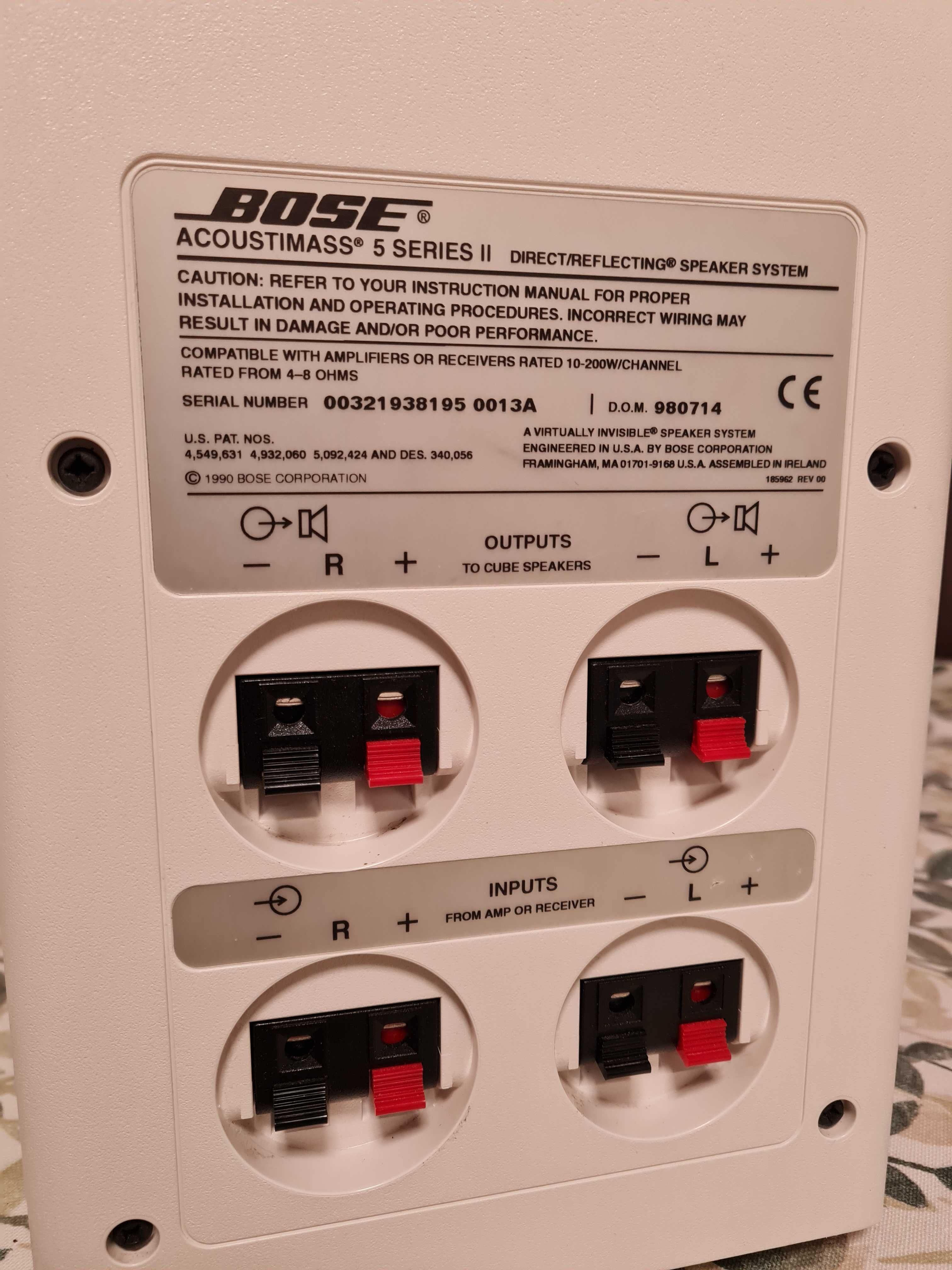 Colunas bose acoustimass 5 s2 brancas