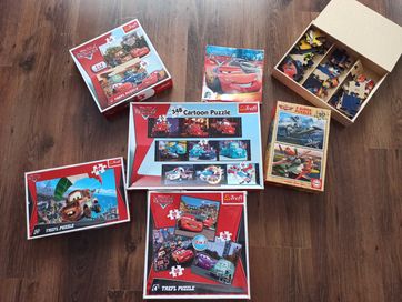 Puzzle Cars Auta Disney zestaw 7 sztuk