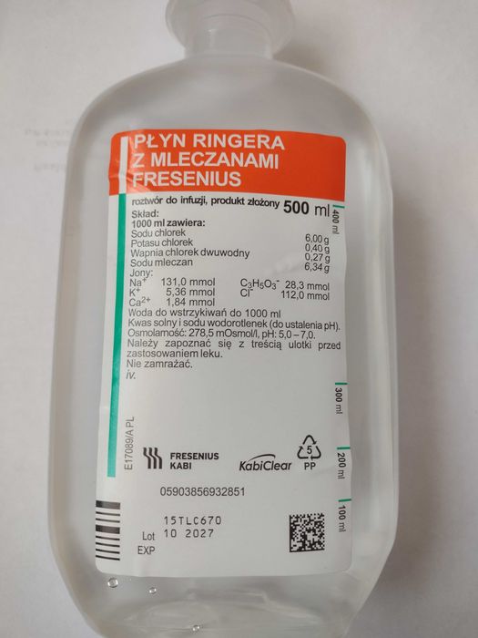 Płyn Ringera Fresenius KabiClear 500ml