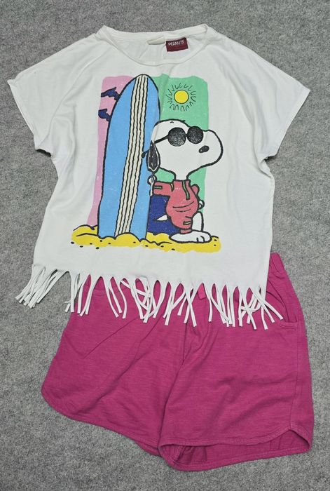 Piękny komplet Zara bluzka+ spodenki rozm.140