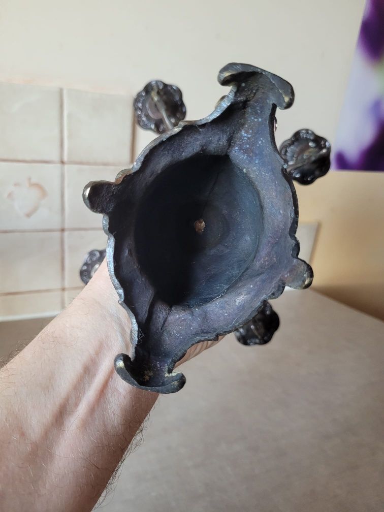 Świecznik metalowy Vintage