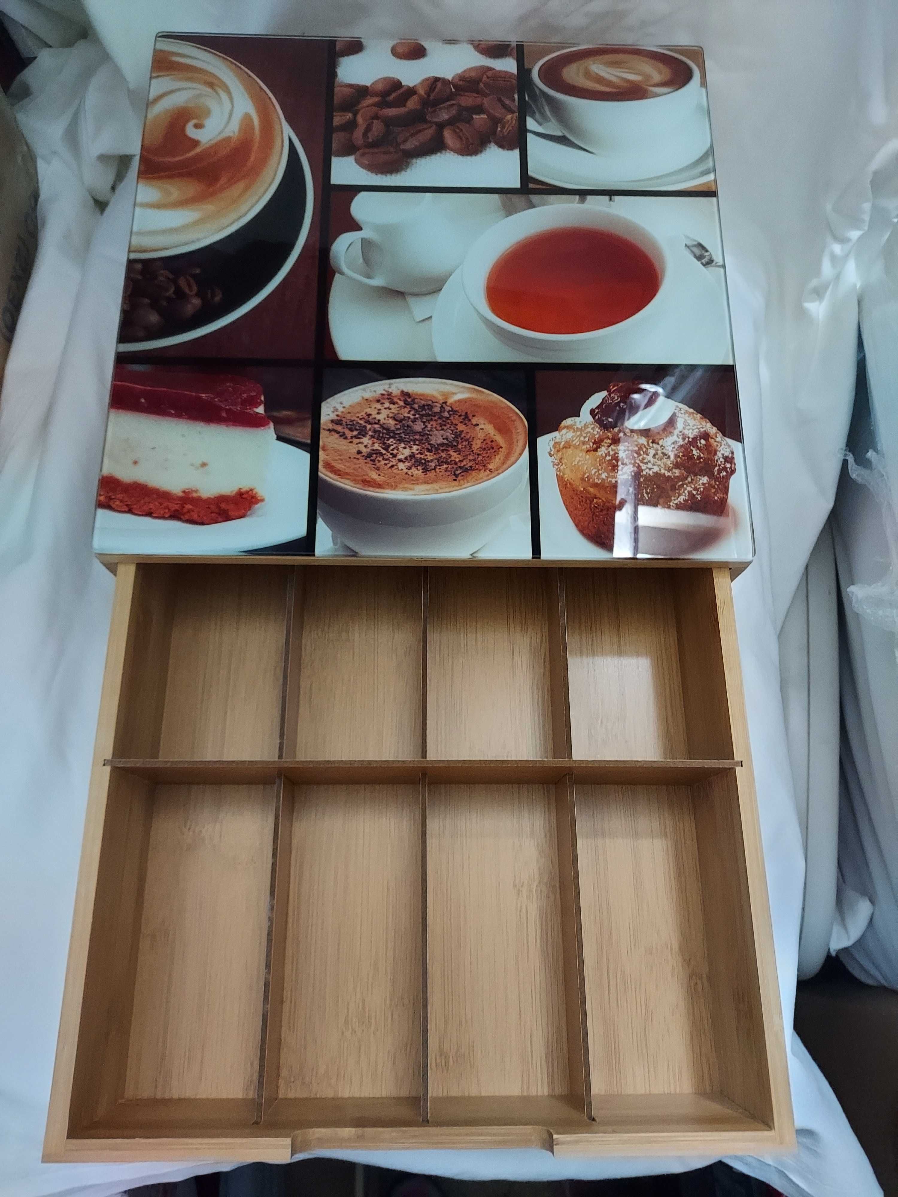 Bamboo Coffee tea box pojemnik skrzynka
