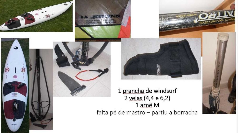 prancha de windsurf com 2 velas - só falta pé de mastro - BIC