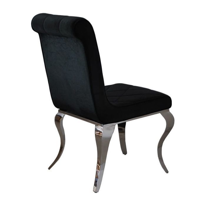 Krzesło glamour Hamilton Black krzesło tapicerowane