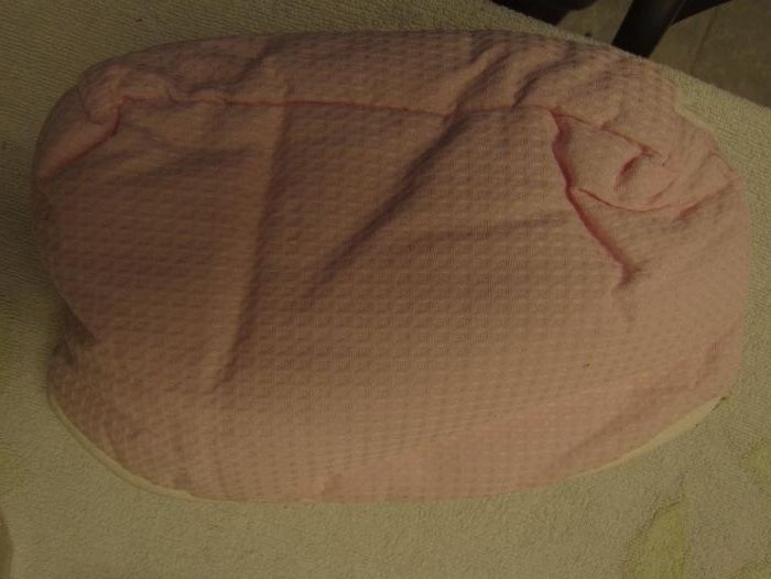 Saco de Bébé Criações Cegonha Rosa e Branco 27cm x 19cm Novo