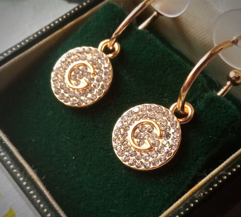 Guess Pozłacane Złote Klasyczne Kolczyki Koła Kółka Obręcze jak Gucci