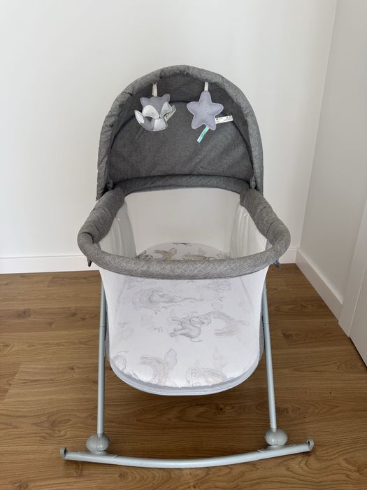 Szare łóżeczko (kołyska) Lovi Kinderkraft + gratisy