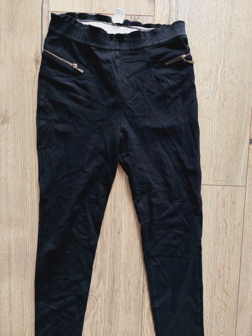 Czarne legginsy z zamkami M 38