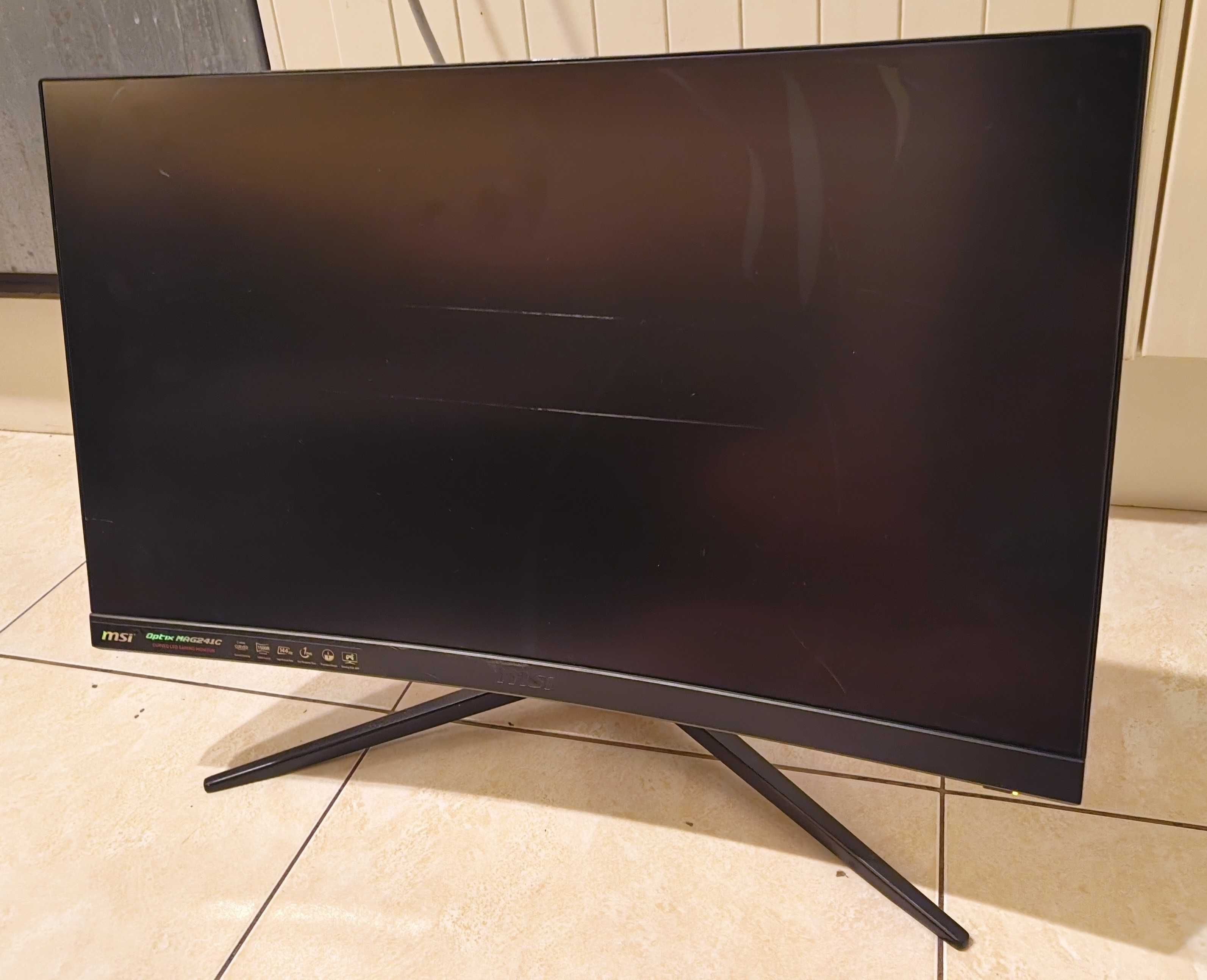 Monitor MSI Optix MAG241C uszkodzony