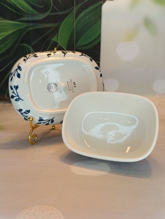 Maselniczka ceramika Bolesławiec pół kostki masła