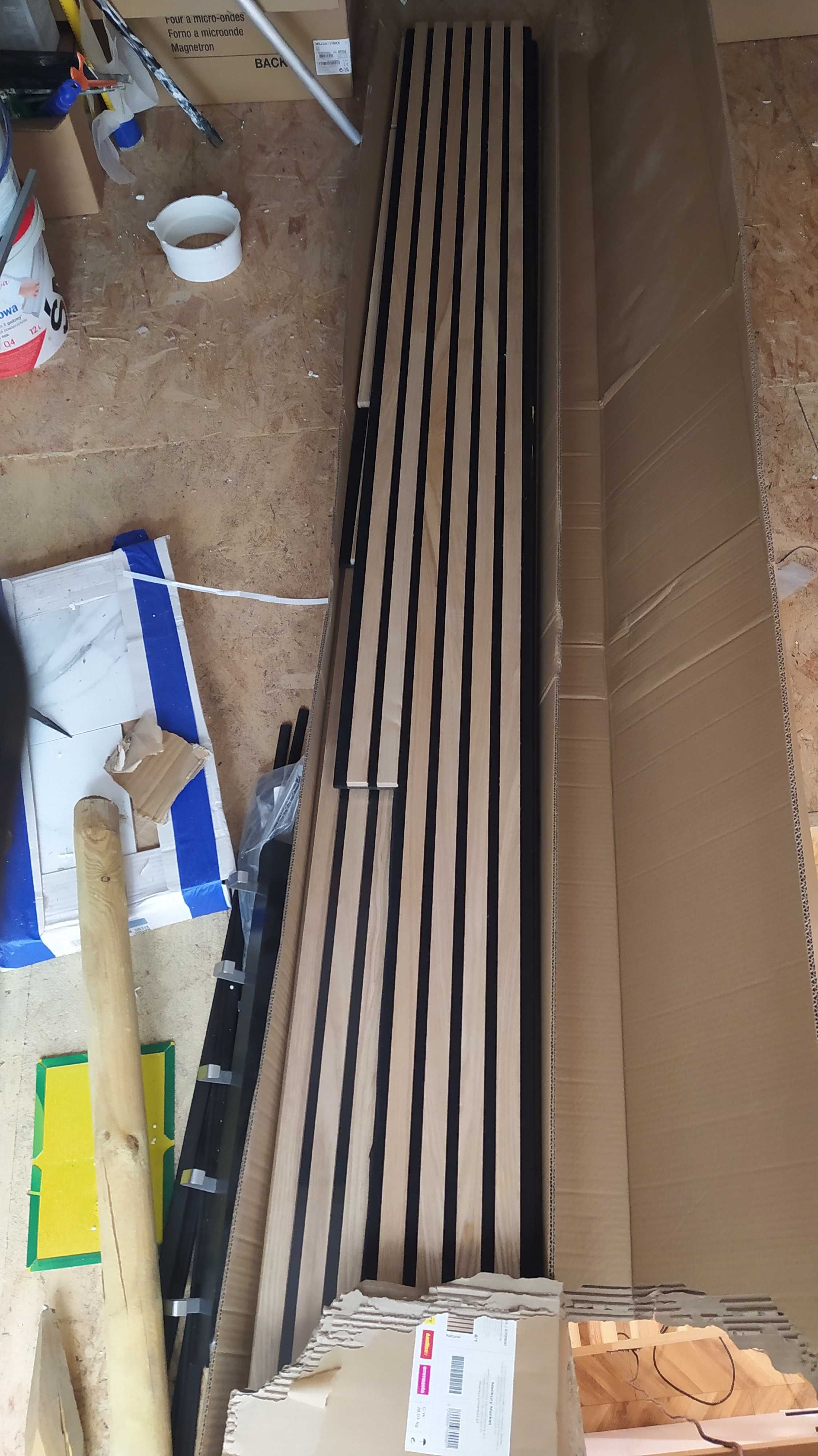 Lamele panel ścienny prawdziwy dąb / fornir