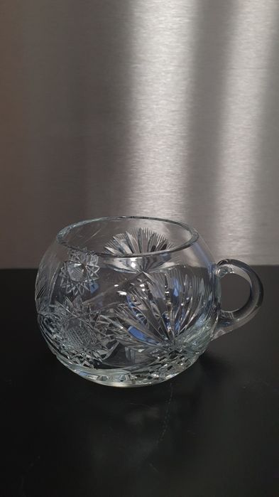 Filiżanki kryształowe kubki duże kryształ do kawy crystal zestaw 6 szt