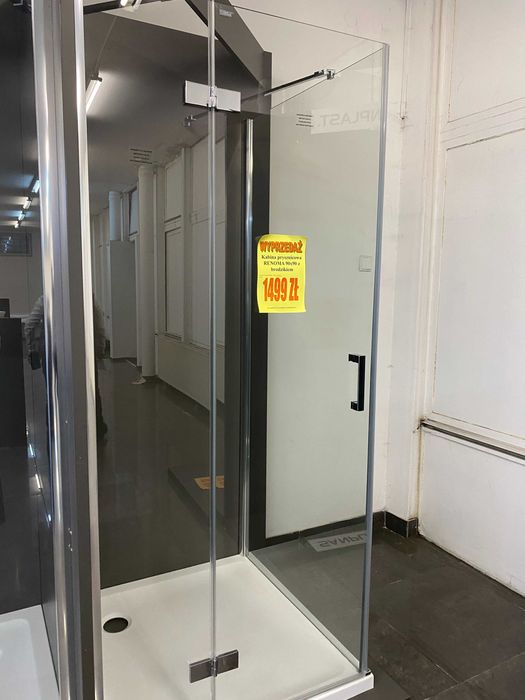 Kabina prysznicowa NEW RENOMA 90x90 lewa z brodzikiem MILD STONE