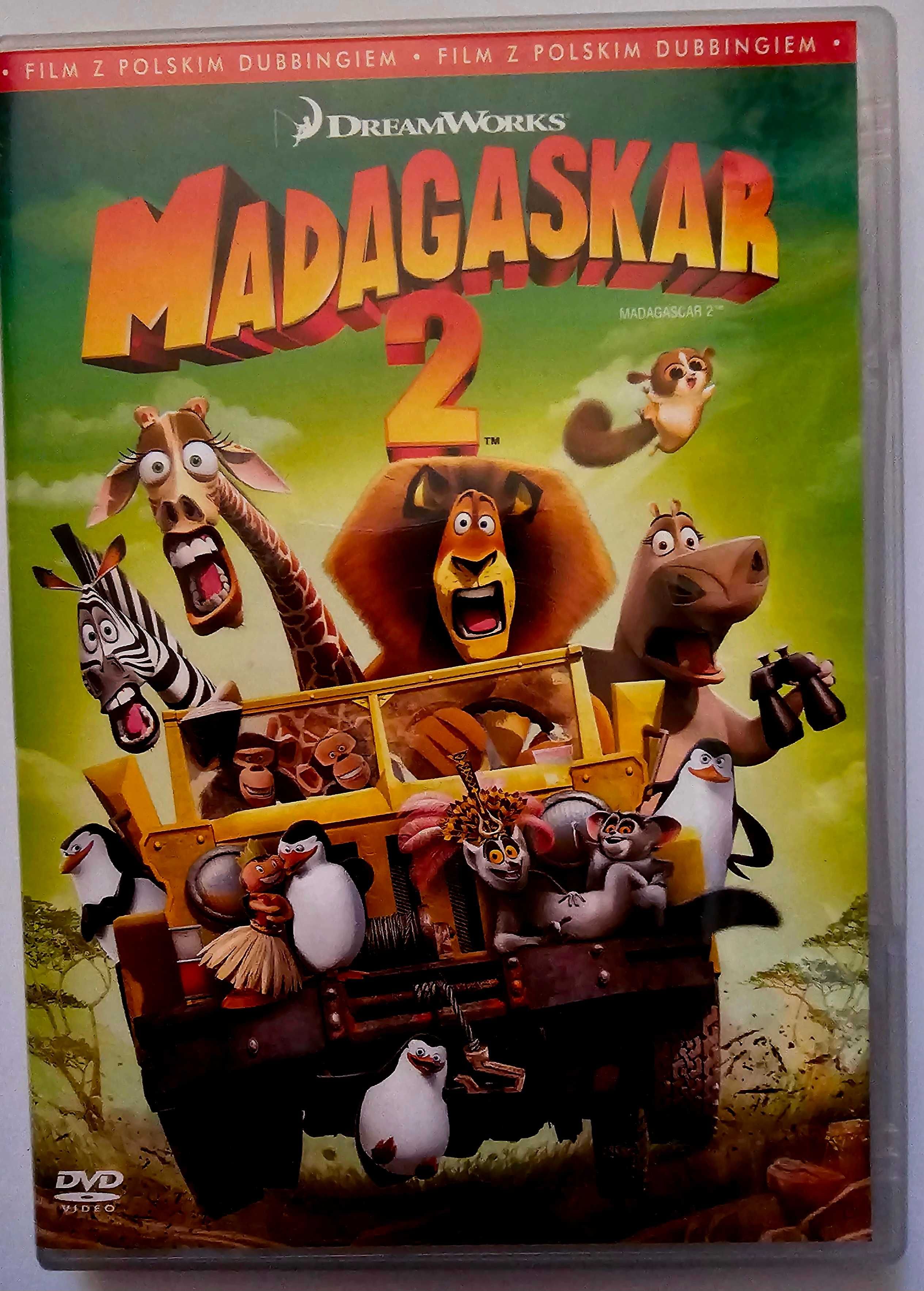 Madagaskar 2 film dvd dla dzieci animowany Dreamworks