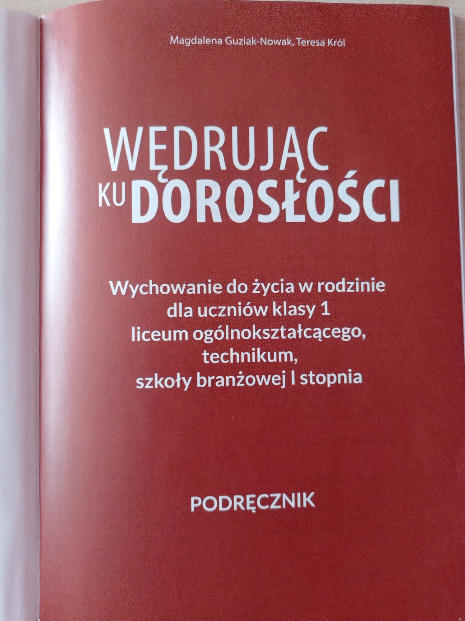 podręcznik do WDŻ Wędrując ku Dorosłości kl. 1