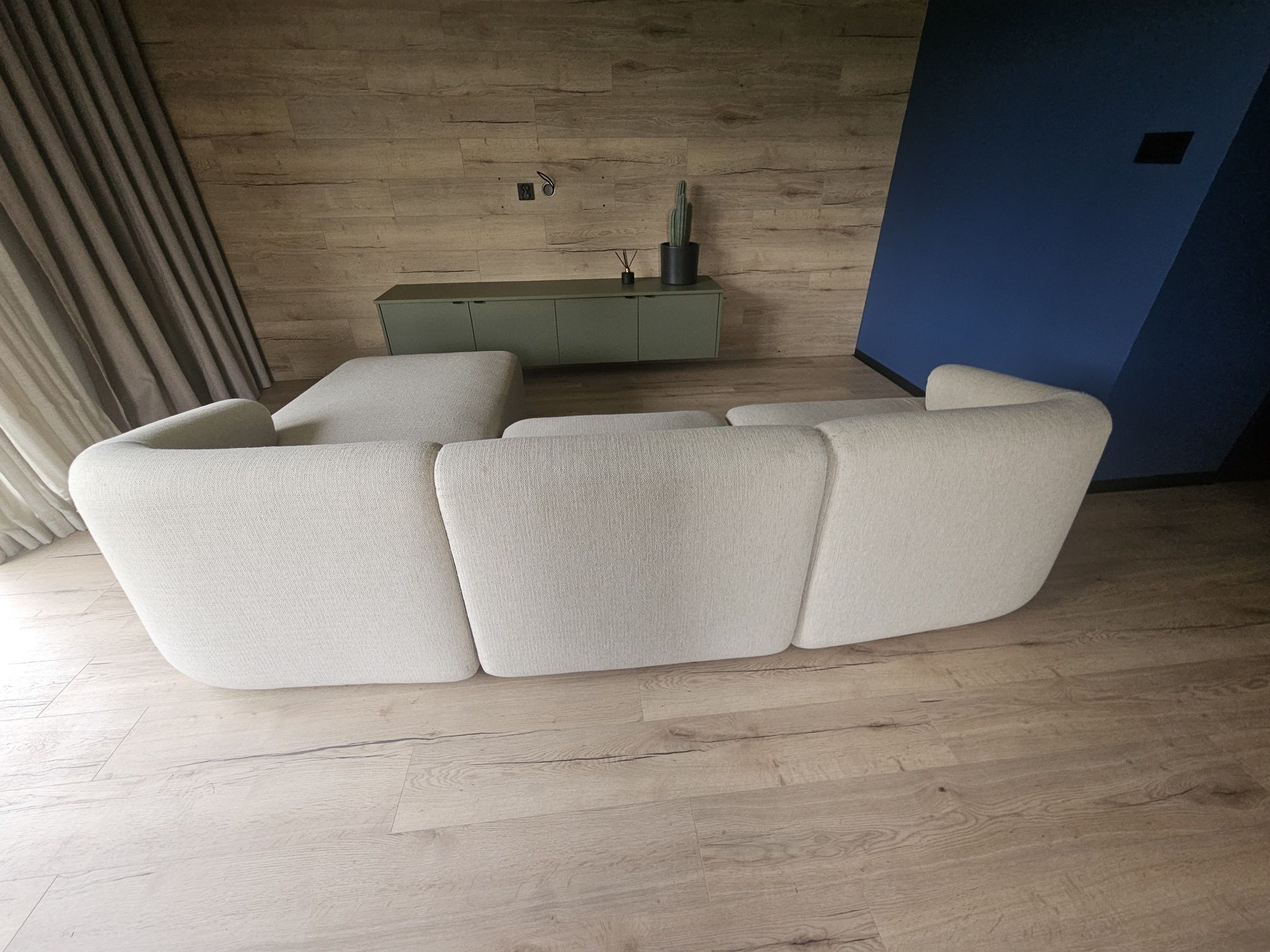 Narożna sofa modułowa Bouclé Sofia (3-osobowa) Westwing Collection