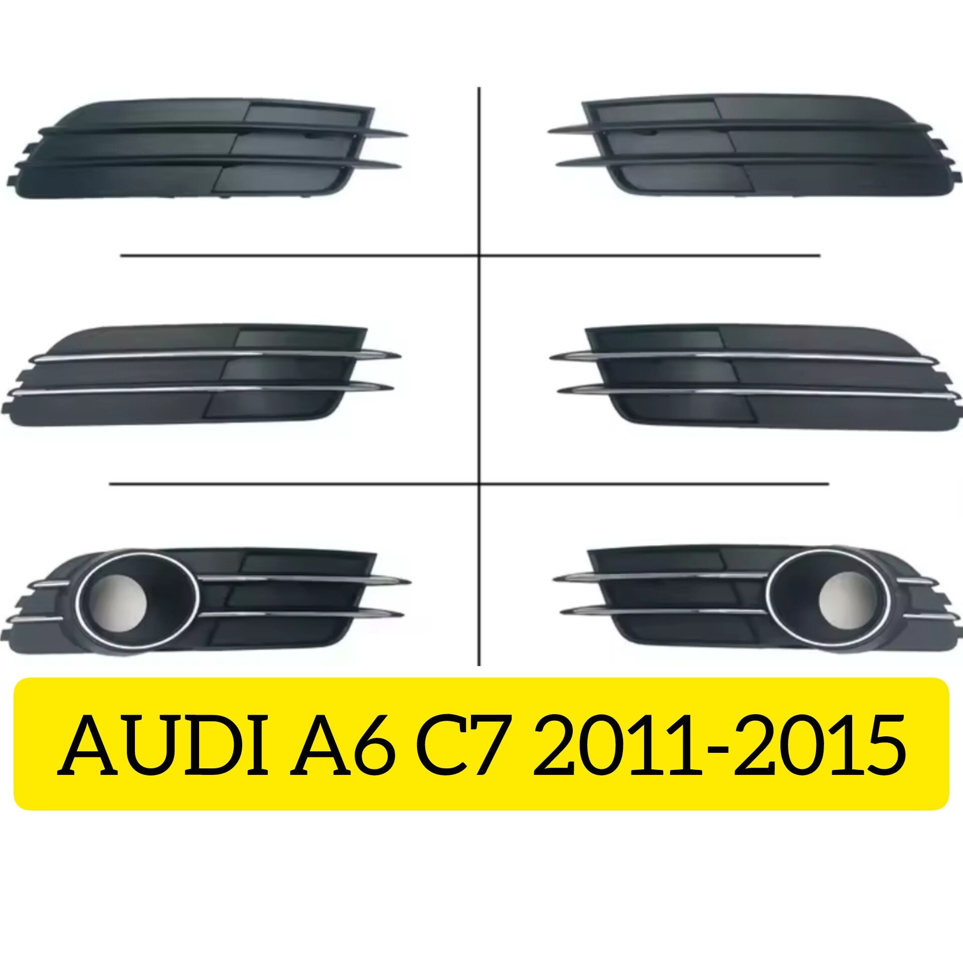 Решетка Audi a6 c7 решітка бампера Ауди а6 с7 заглушка решетки