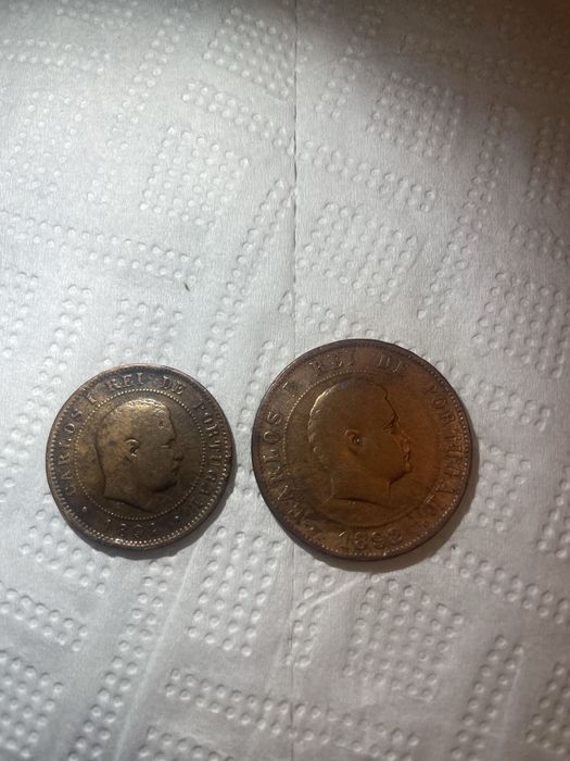 Moedas 10 e 20 reis 1892