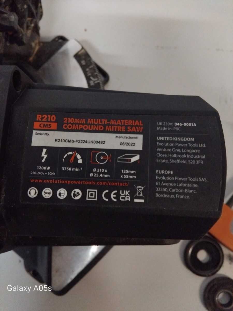 piła tarczowa ukośnica Evolution R210