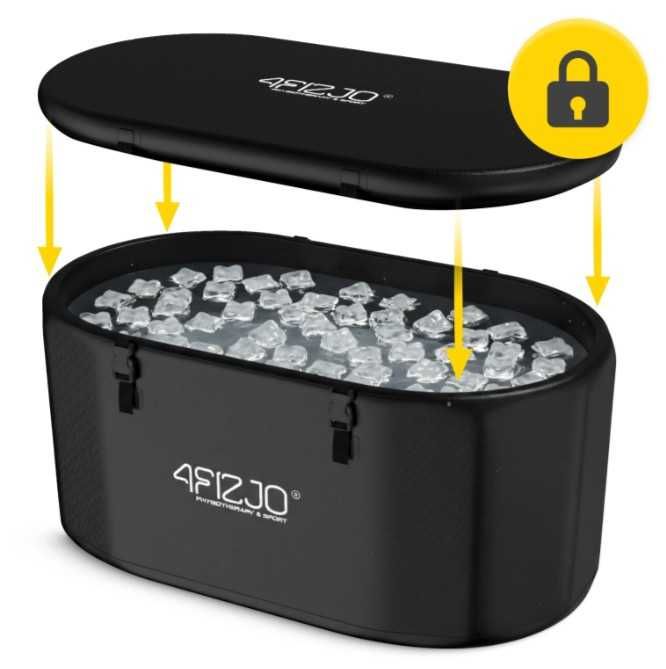 Dmuchana wanna lodowa do morsowania drop-stitch owalna 4FIZJO z tkanin