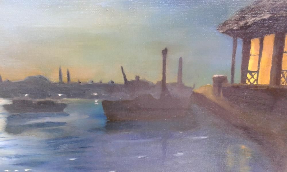 Wielki obraz olejny 100x81 cm na płótnie sygnowany