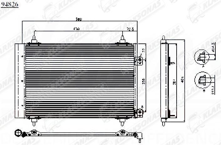 Радіатор кондиціонера PEUGEOT PARTNER 2008-2018 6455CX